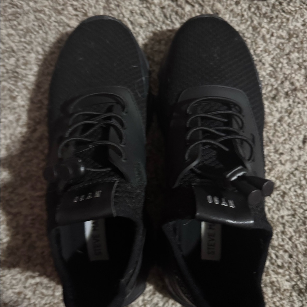 Black Sparkly Steve Madden Womens Sneakers